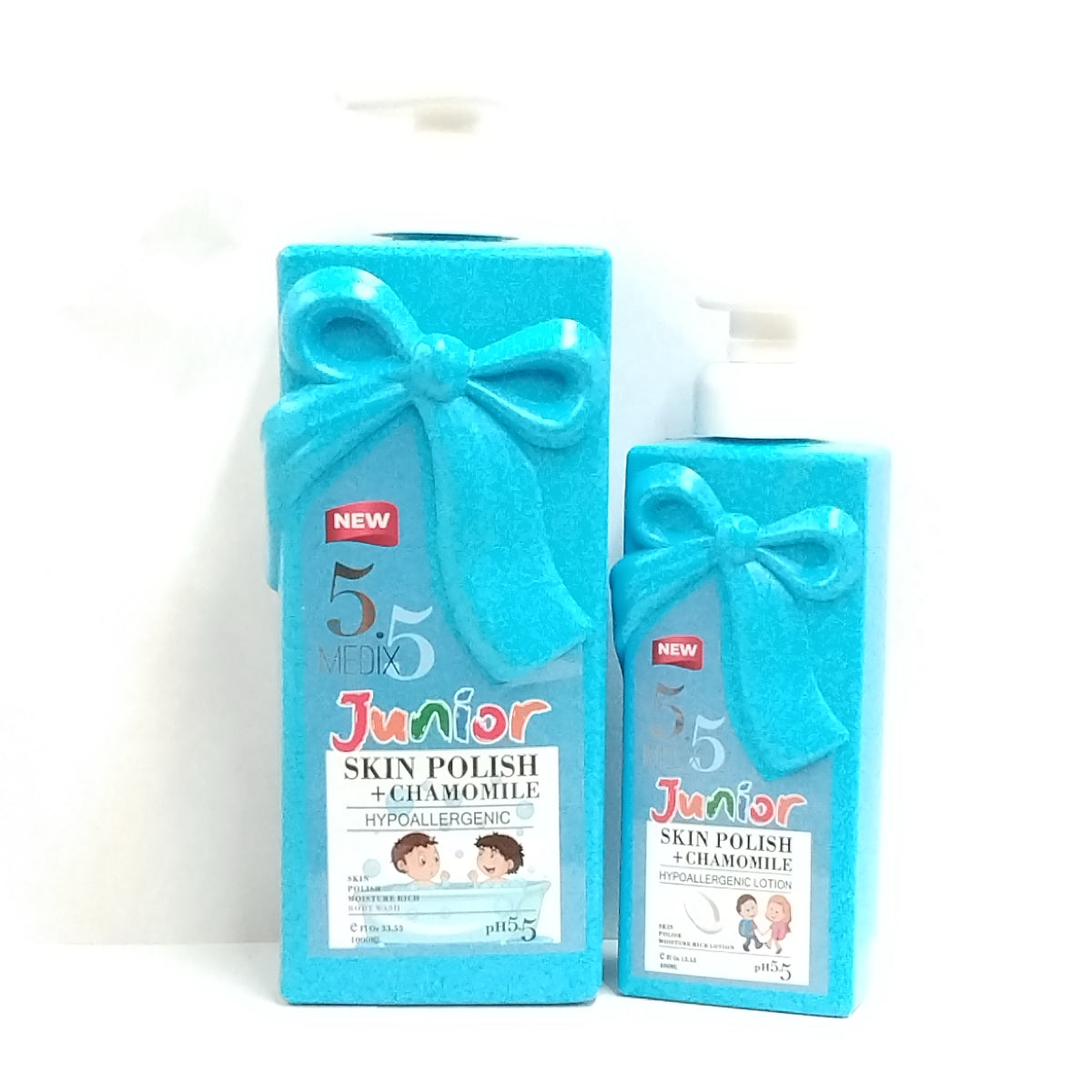 5.5 Medix Junior Skin Polish + Chamomile/ Hypoallergenic Lotion & Body Wash