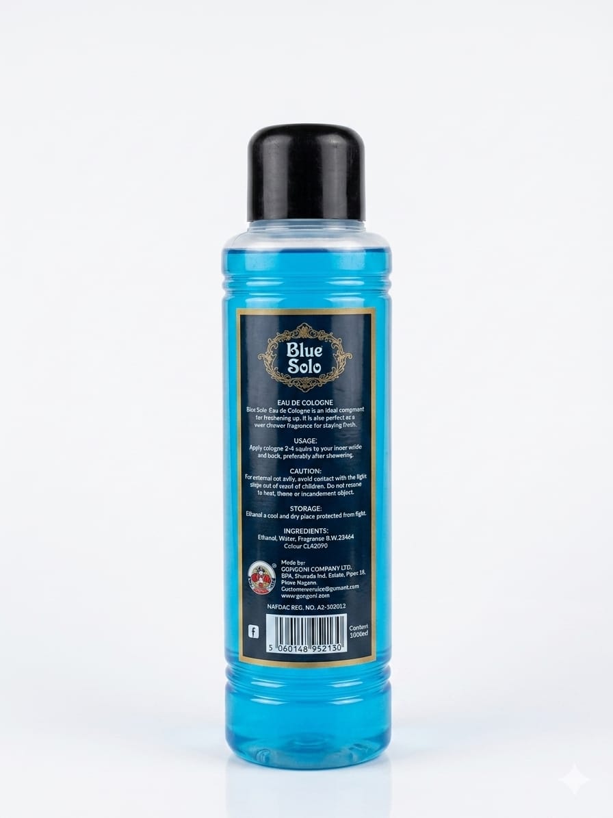 1000ml Blue Solo Eau De Cologne