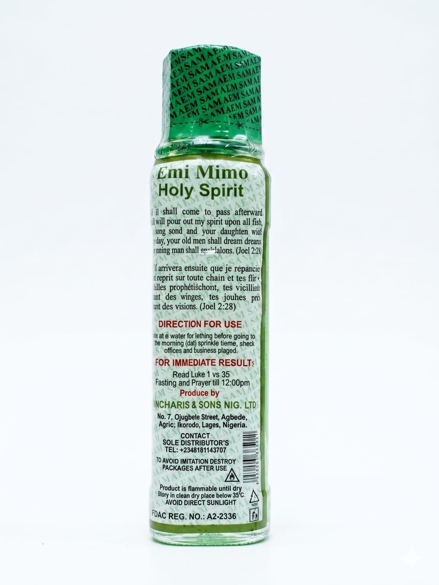 250ml Holy Spirit Prayer Perfume/Esprit Saint/Nofida Agbara Emi Mimo