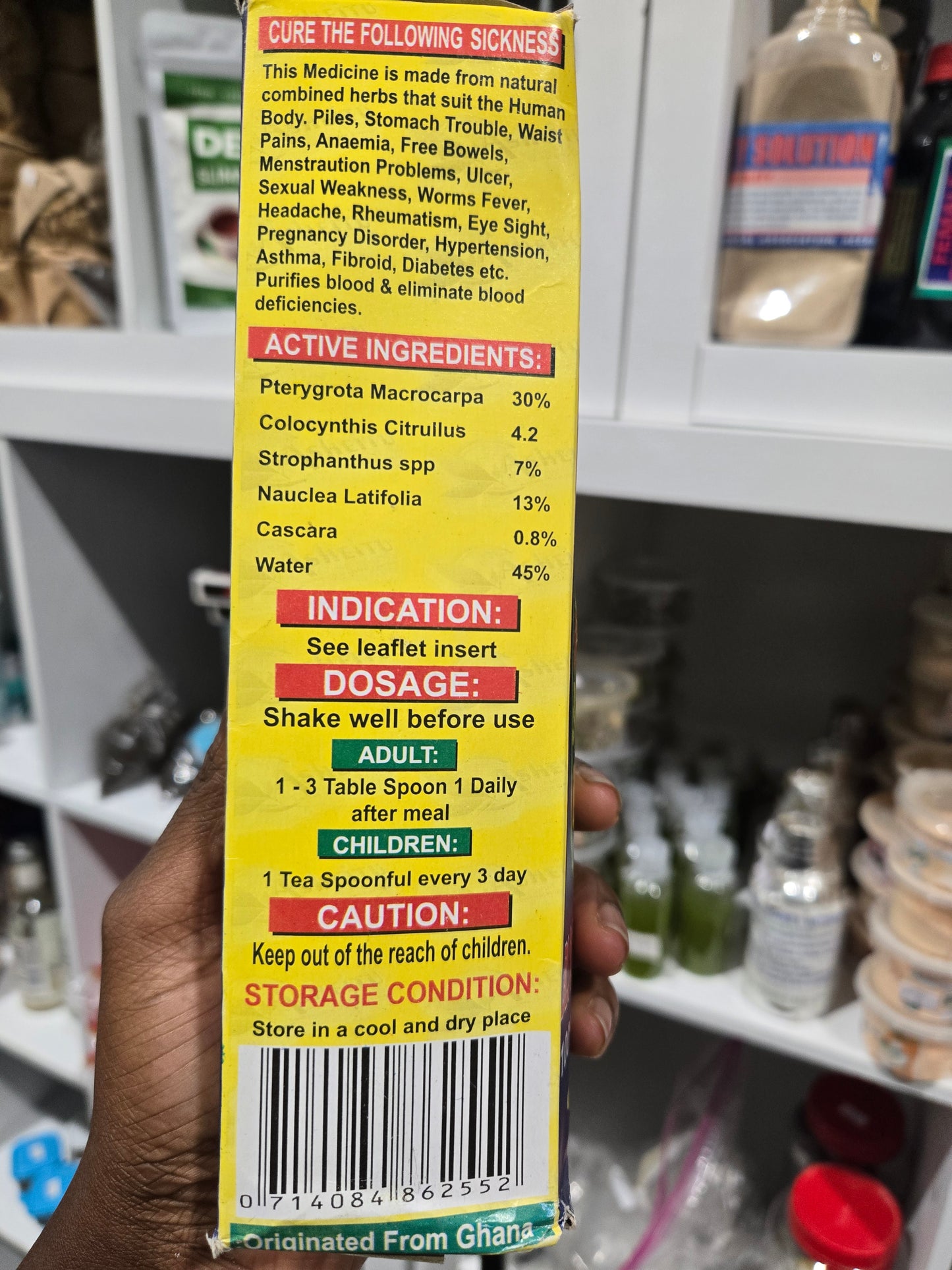 Asheitu Adam's bitters blood purifier 100% herbal
