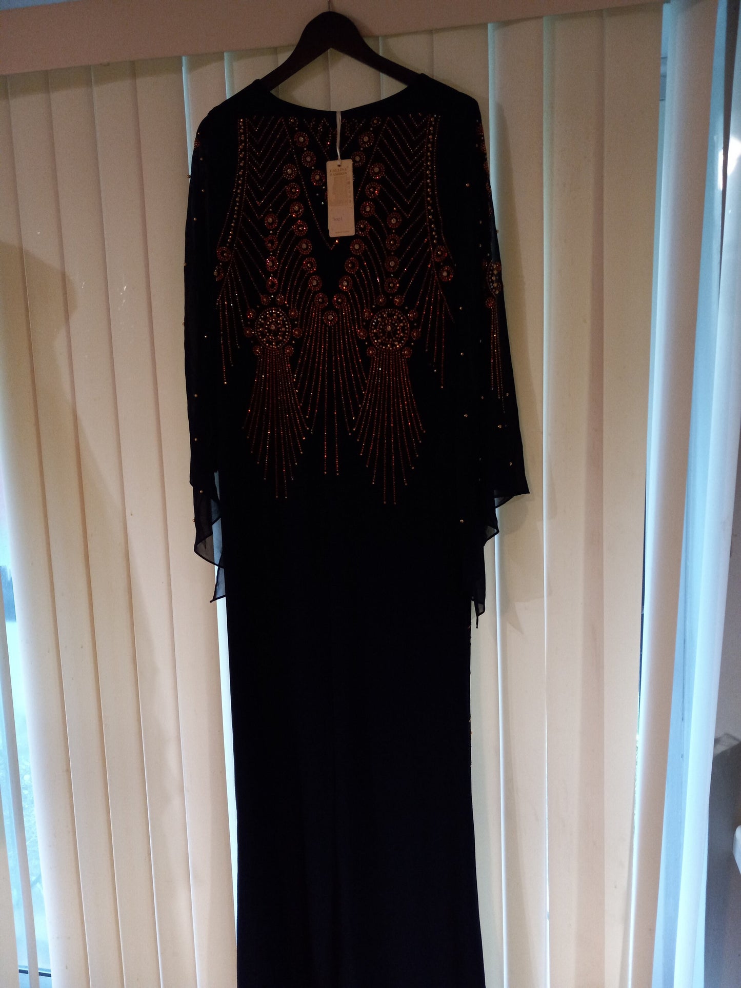 Dark blue sequins dress