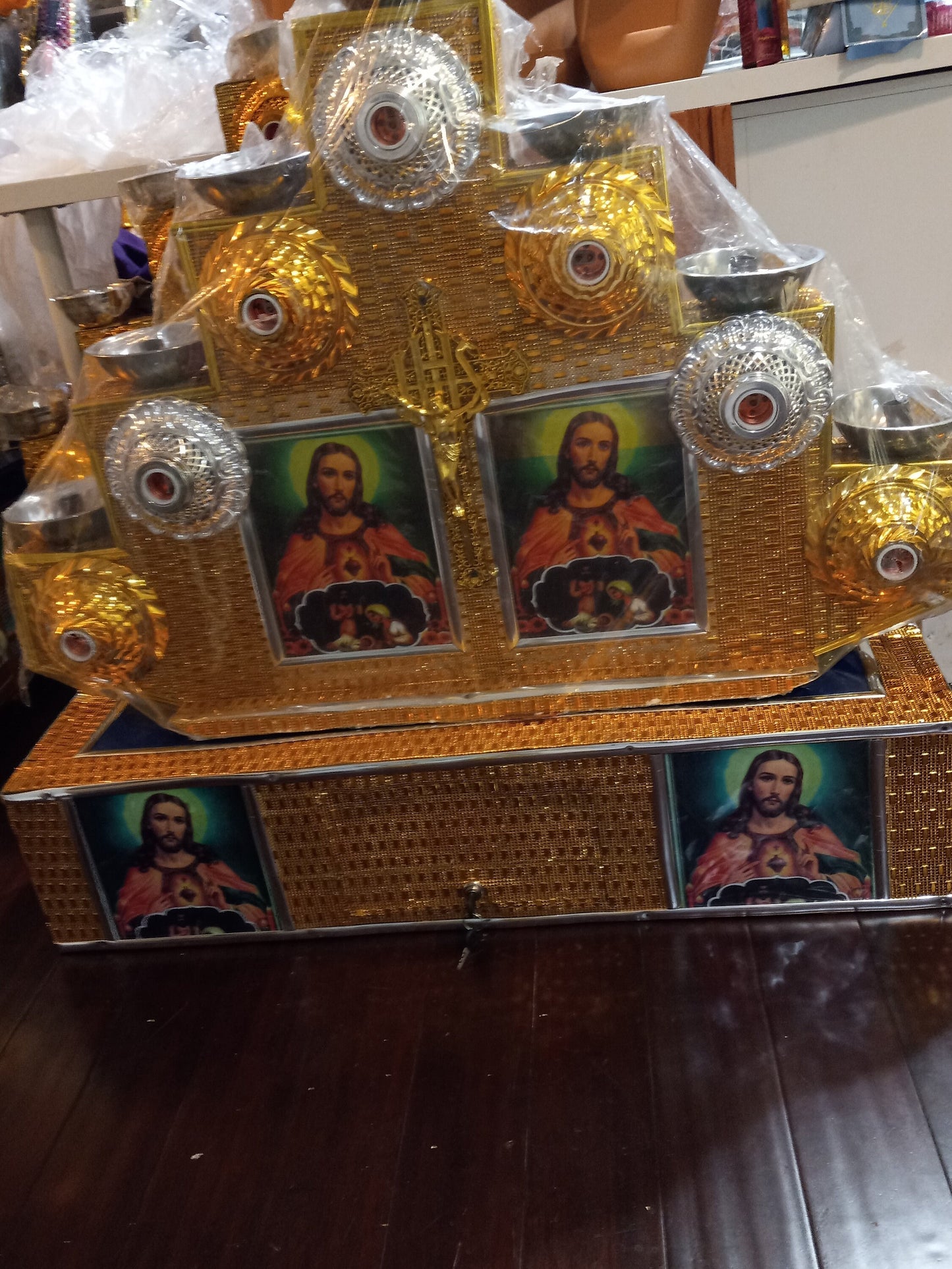 Church altar/ seven candles stand