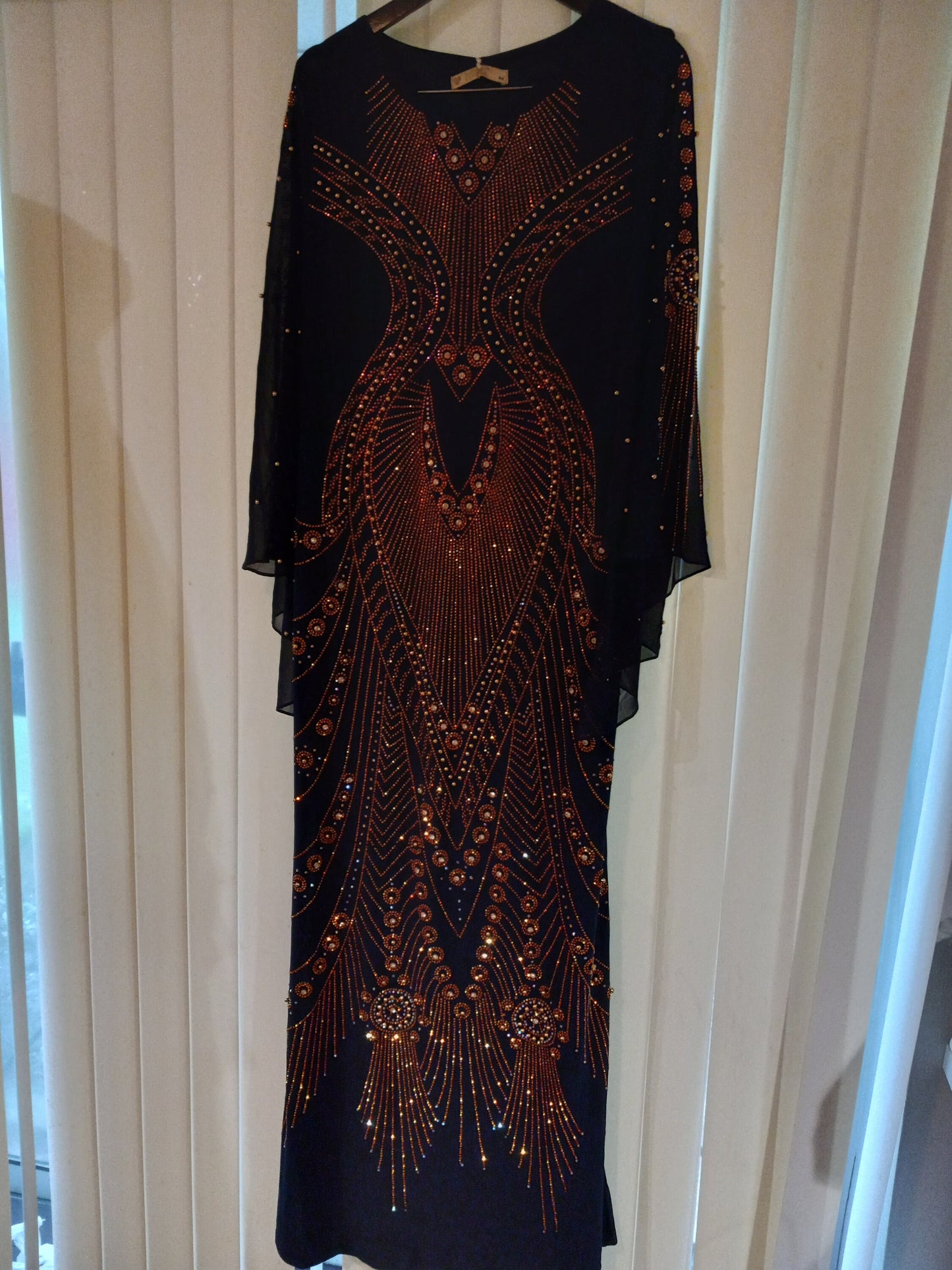 Dark blue sequins dress