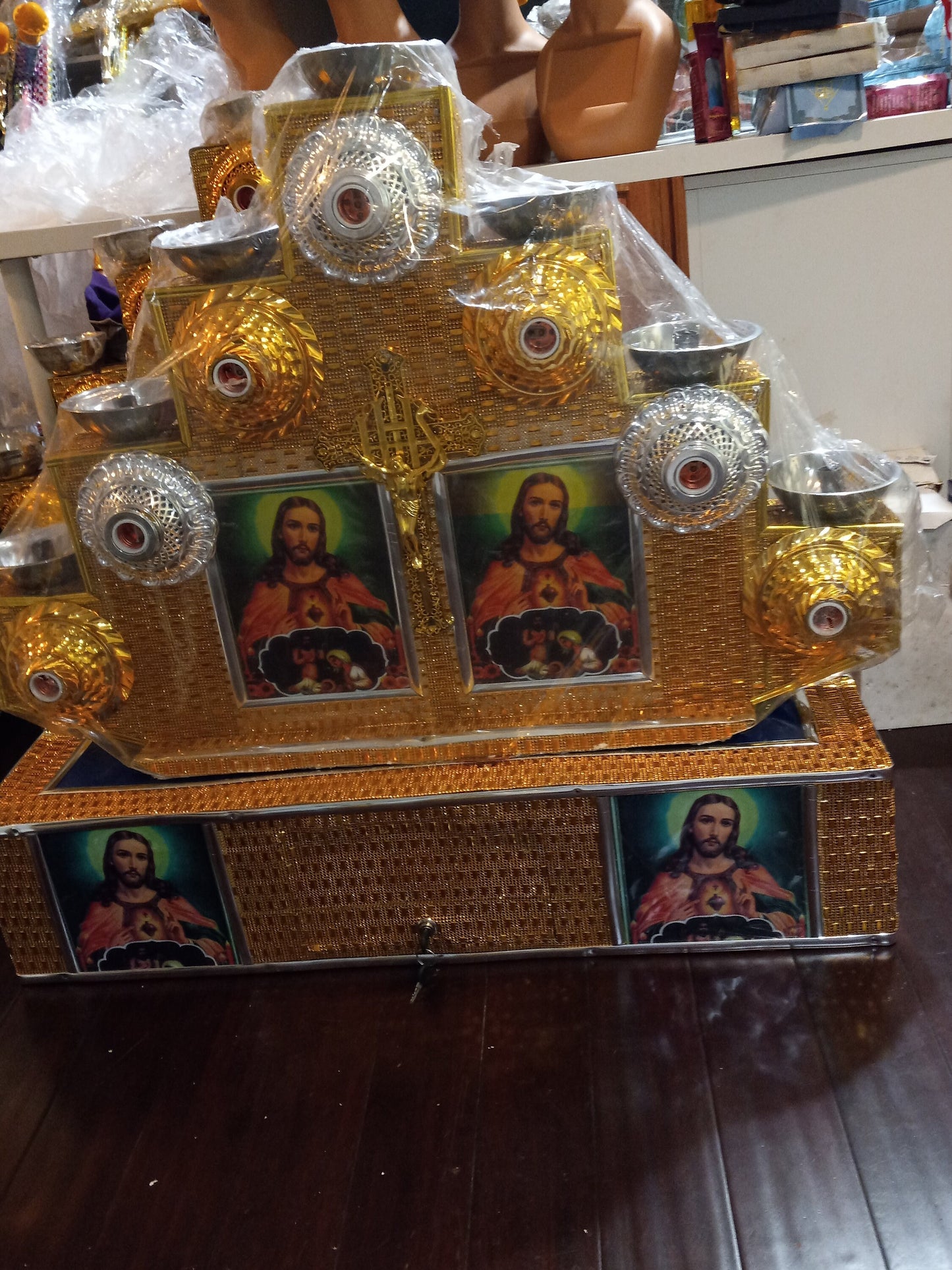 Church altar/ seven candles stand