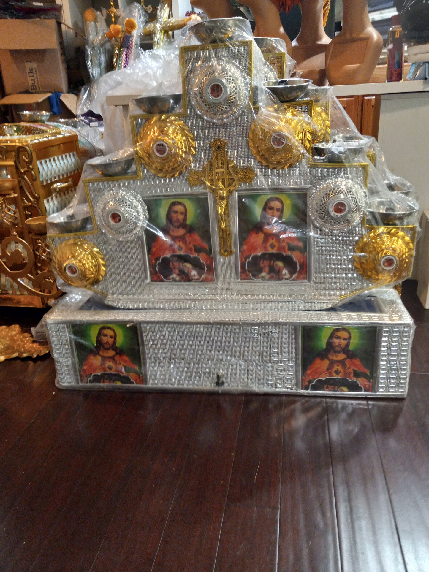 Church altar/ seven candles stand