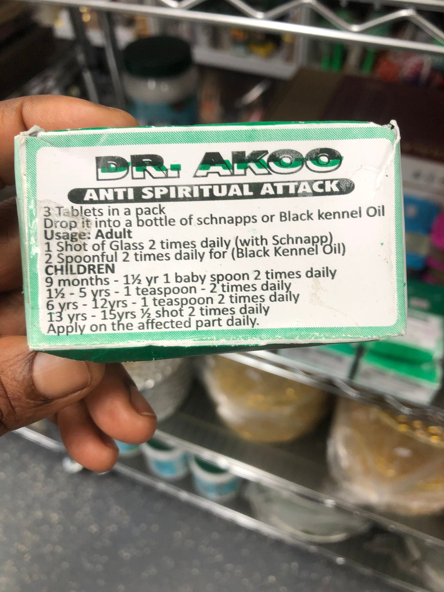 Anti spiritual attack pills