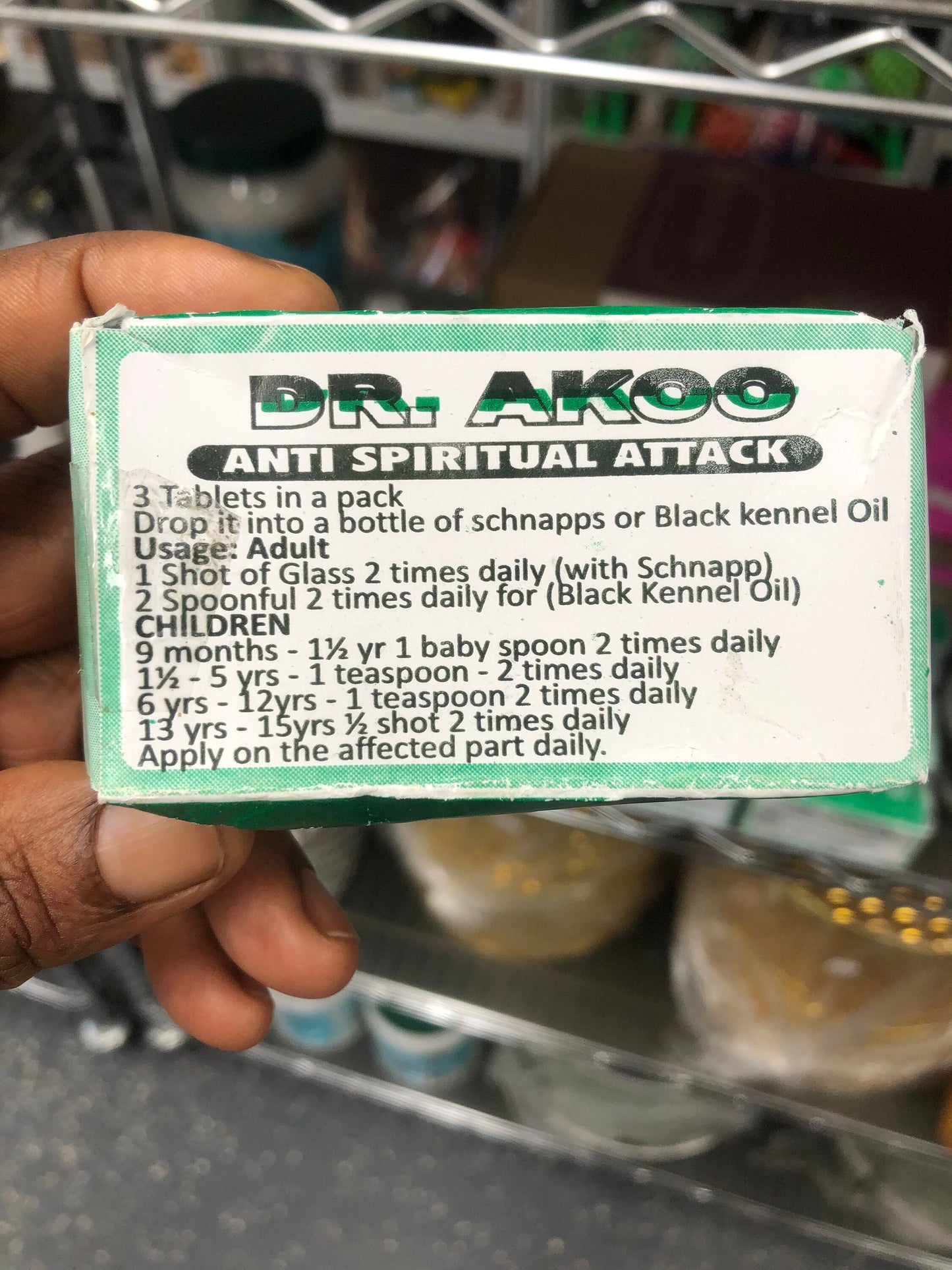 Anti spiritual attack pills