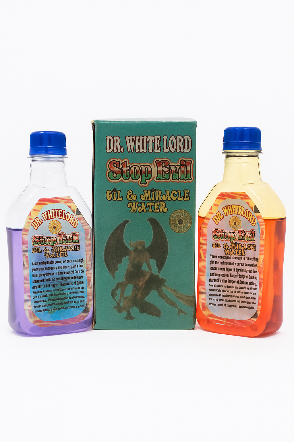 STOP EVIL OIL & MIRACLE WATER