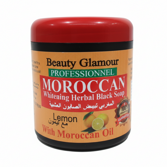 Moroccan Whitening Black Soap with Lemon & Moroccan Oil