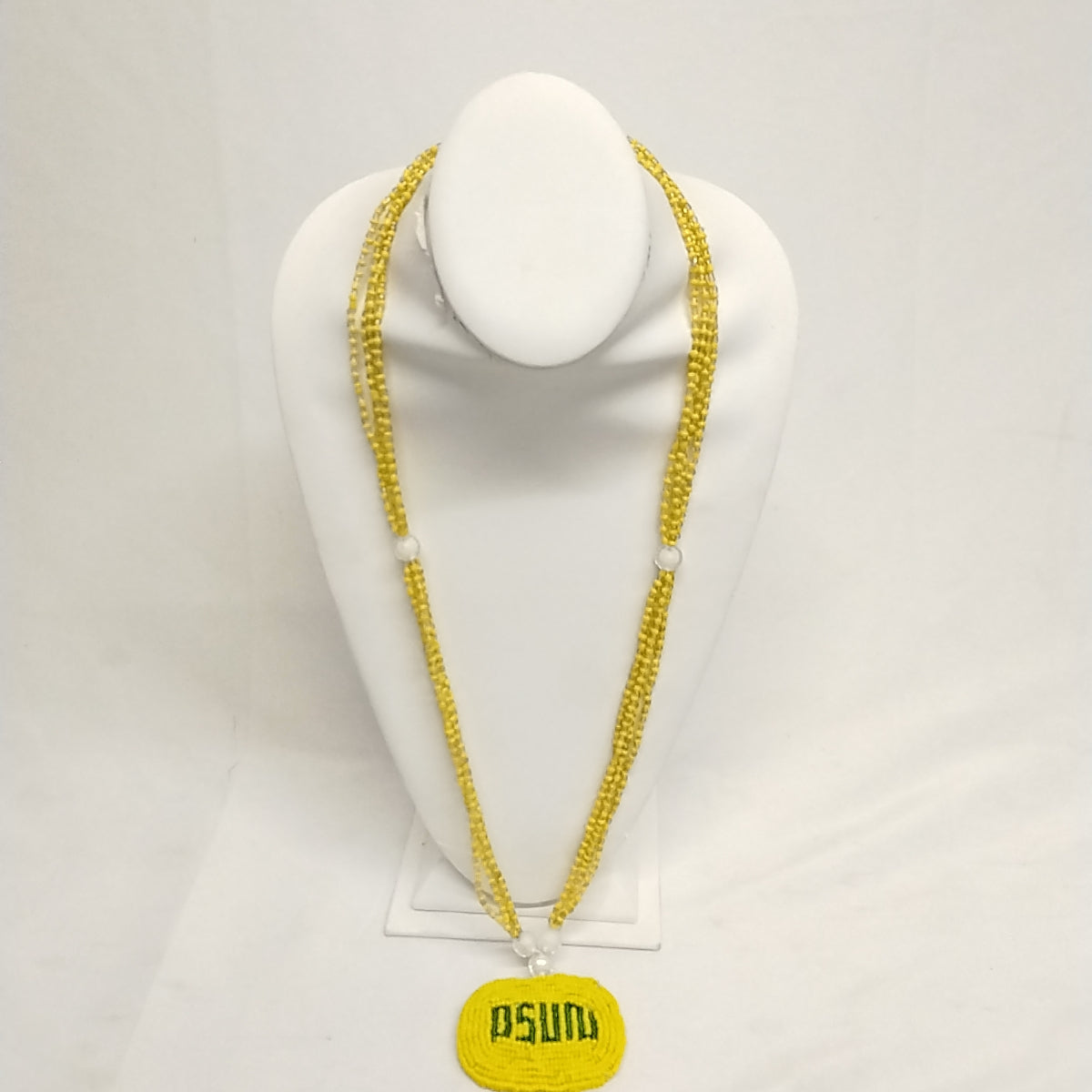 Authentic Handcrafted Glass Beads With Pendant & Orisha Names Printed For Neck/Ifa,Olokun,Sango,Osun,Esu,Eegun Necklace