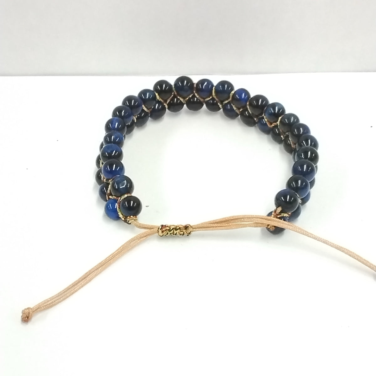 1pcs Vibrant Blue 6mm Natural Tiger Eye Stone Bracelet/Elastic Bracelet