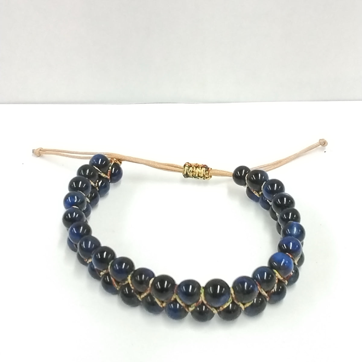 1pcs Vibrant Blue 6mm Natural Tiger Eye Stone Bracelet/Elastic Bracelet
