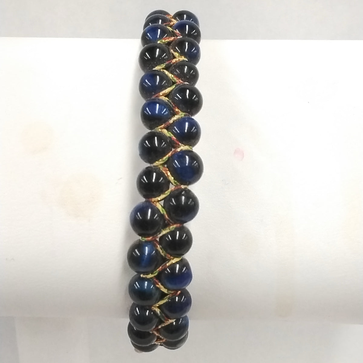 1pcs Vibrant Blue 6mm Natural Tiger Eye Stone Bracelet/Elastic Bracelet