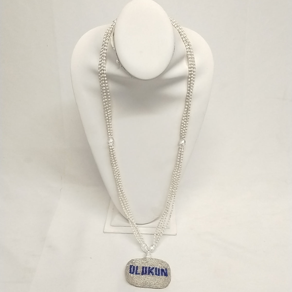 Authentic Handcrafted Glass Beads With Pendant & Orisha Names Printed For Neck/Ifa,Olokun,Sango,Osun,Esu,Eegun Necklace