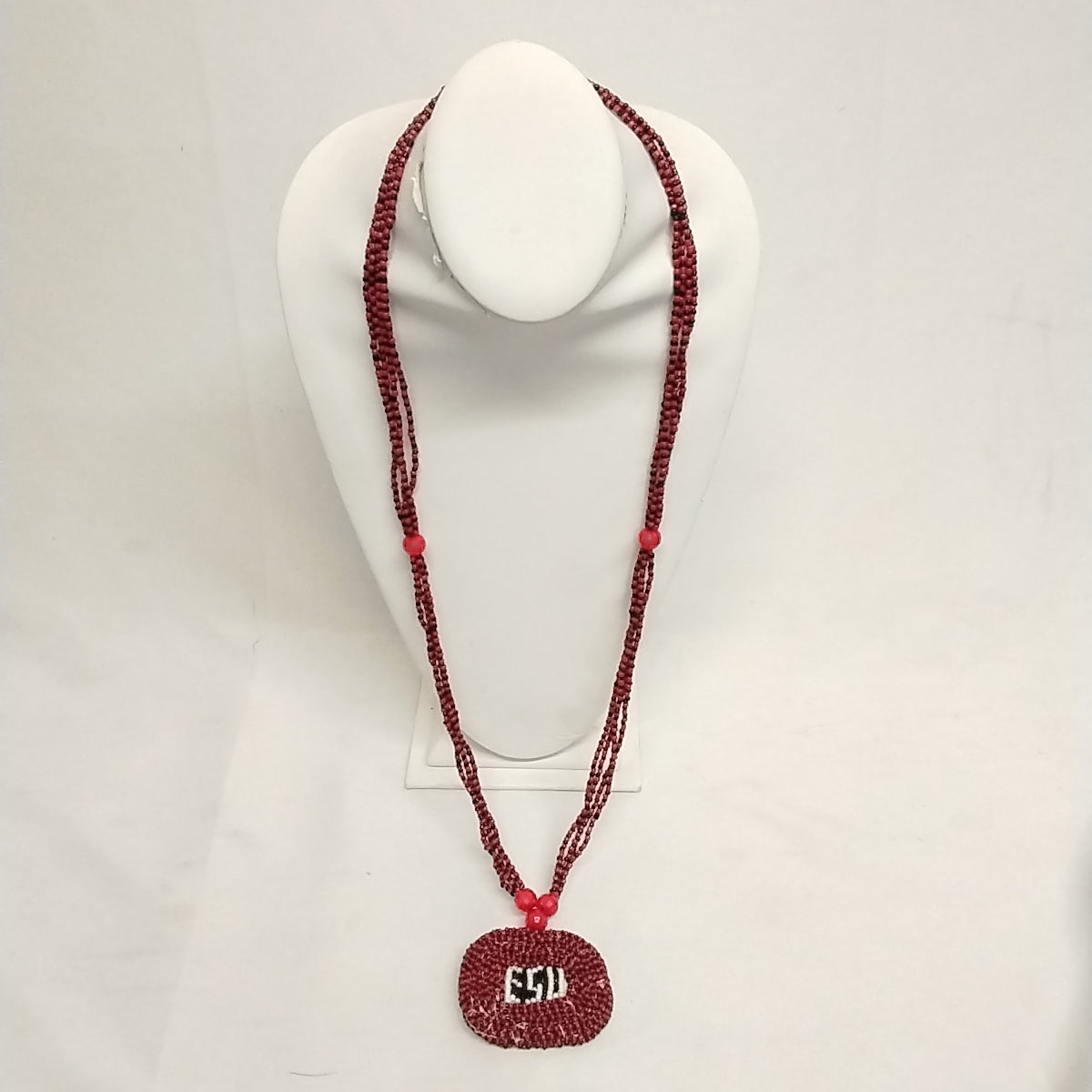 Authentic Handcrafted Glass Beads With Pendant & Orisha Names Printed For Neck/Ifa,Olokun,Sango,Osun,Esu,Eegun Necklace