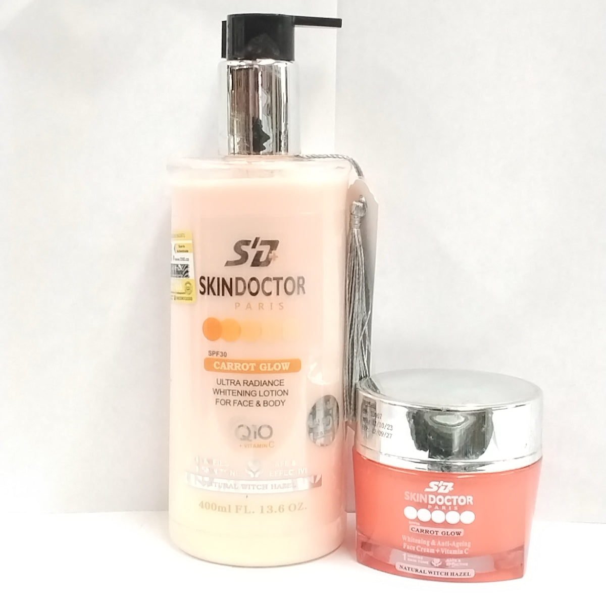 SkinDoctor Carrot Glow Ultra Radiance Whitening Lotion For Face & Body/SkinDoctor Carrot Glow Whitening & Anti-Aging Face Cream + Vitamin C