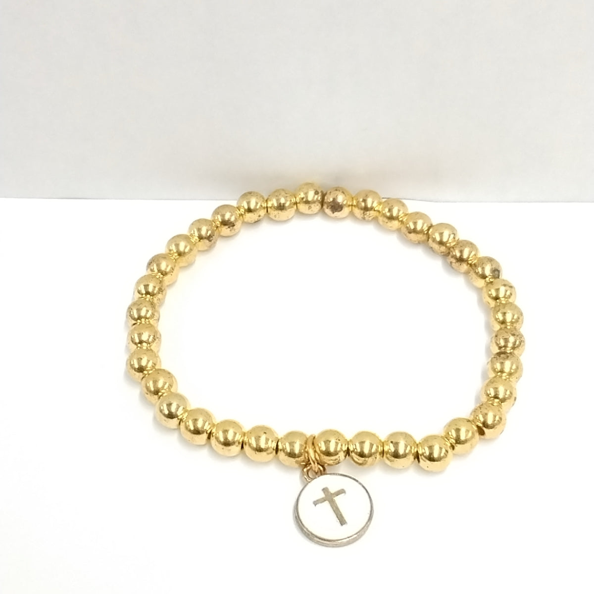 Catholic Beaded Saint Benedict's Bracelet/Woven Adjustable Rosary/Elastic Black Eyes Charm Bracelet/Christian Gift Bracelet