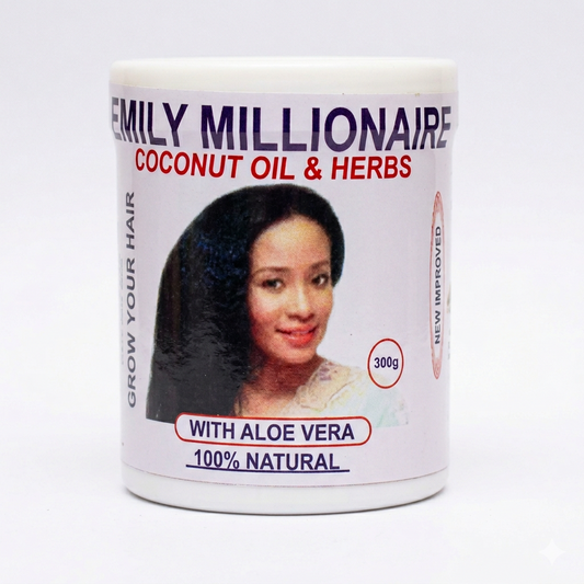 100% Natural Emily Millionaire Coconut Oil & Herbs With Aloe Vera 300gm
