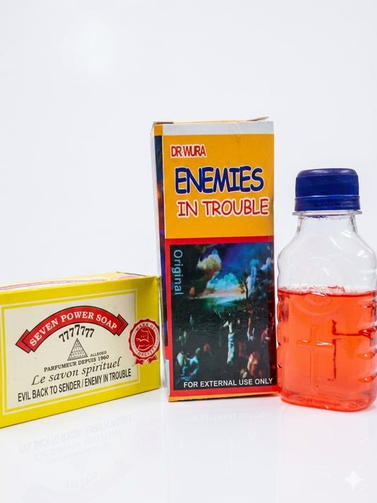 Enemies in Trouble Spiritual Kits,100ml Enemies In Trouble Oil,150g Evil Back To Sender/Enemy In Trouble Soap